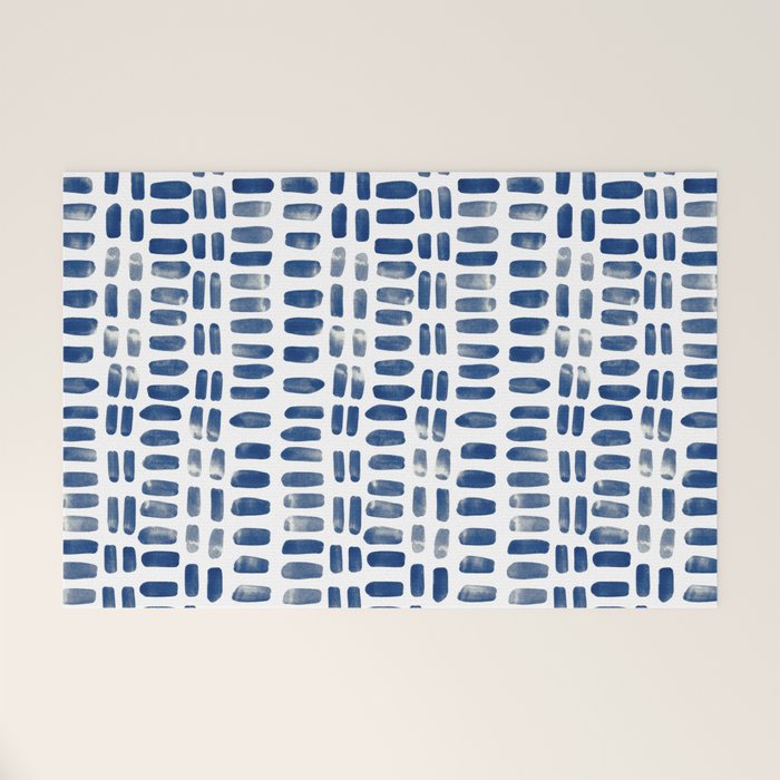 Abstract rectangles - indigo Welcome Mat Gallery Image 1