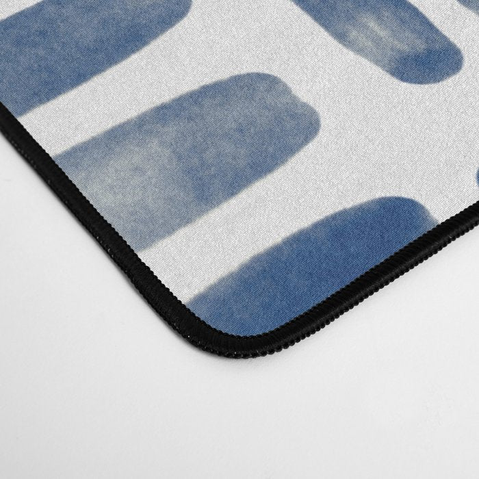 Abstract rectangles - indigo Desk Mat Gallery Image 4