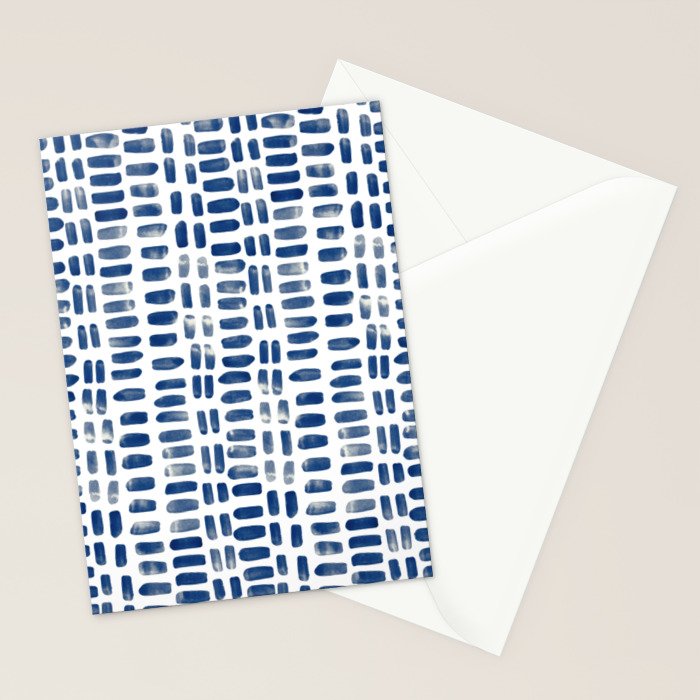 Abstract rectangles - indigo Stationery Card Gallery Image 2