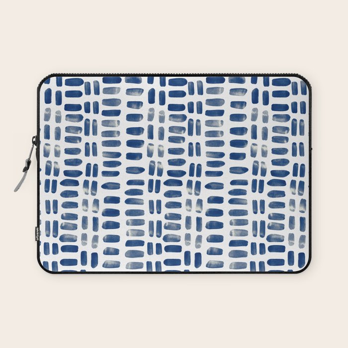 Abstract rectangles - indigo Laptop Sleeve Gallery Image 1