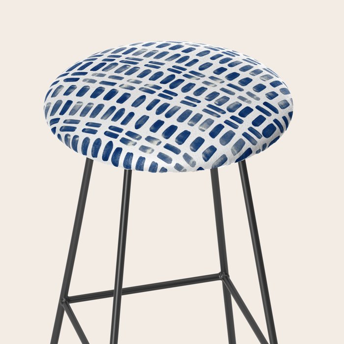 Abstract rectangles - indigo Stool Gallery Image 2
