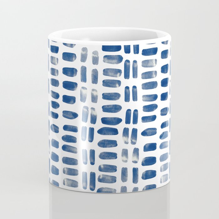 Abstract rectangles - indigo Coffee Mug Gallery Image 4
