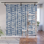 Abstract rectangles - indigo Wall Mural Gallery Image 1