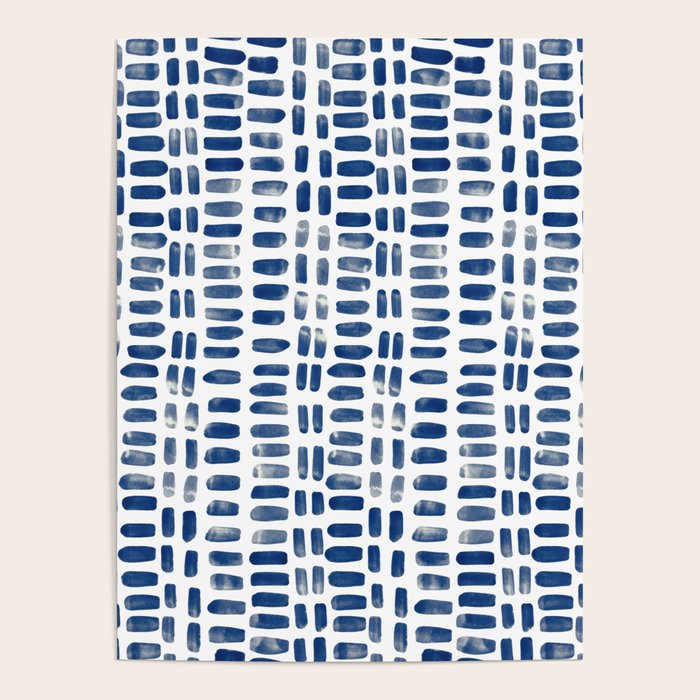 Abstract rectangles - indigo Poster Gallery Image 1