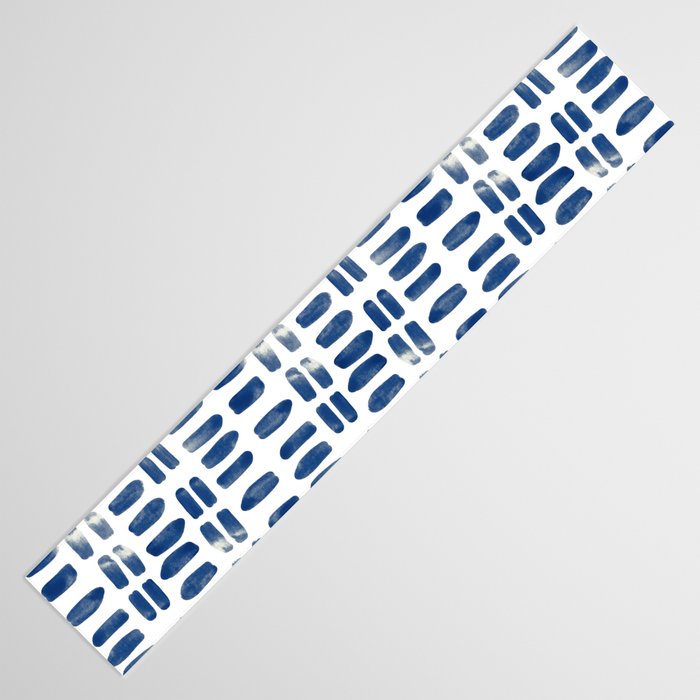 Abstract rectangles - indigo Table Runner Gallery Image 3