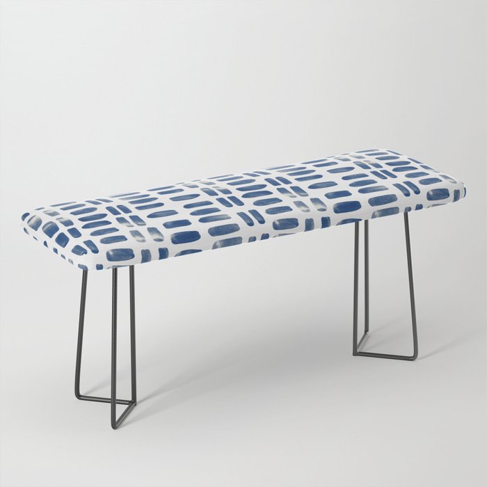 Abstract rectangles - indigo Bench Gallery Image 1