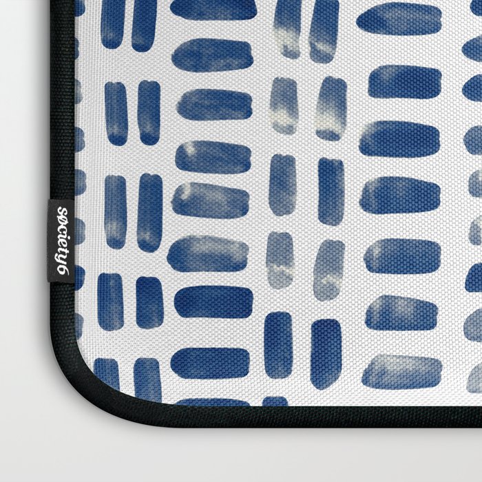 Abstract rectangles - indigo Laptop Sleeve Gallery Image 3