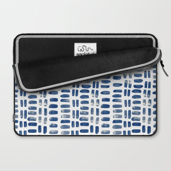 Abstract rectangles - indigo Laptop Sleeve Gallery Image 2