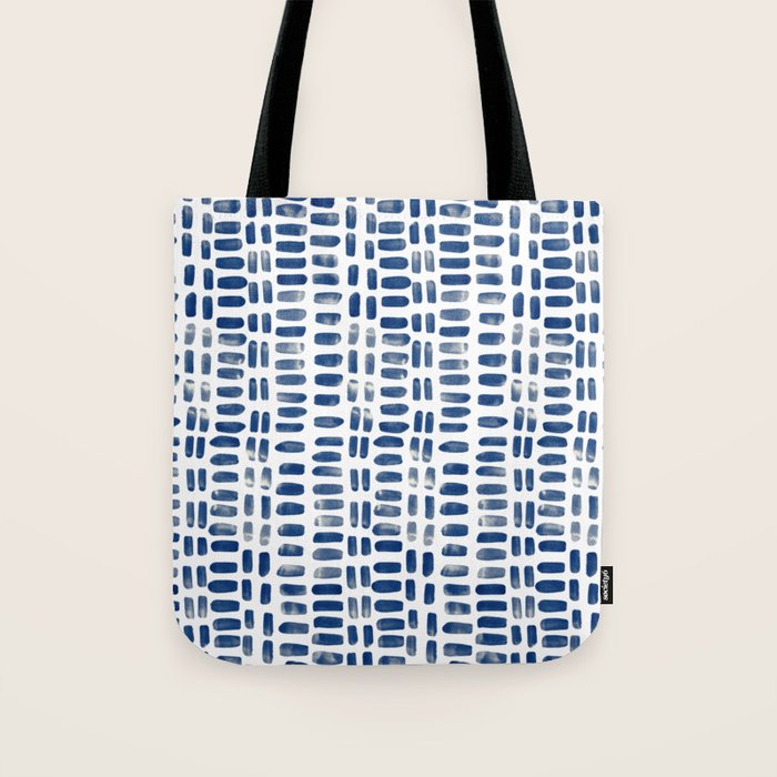 Abstract rectangles - indigo Tote Bag Gallery Image 1