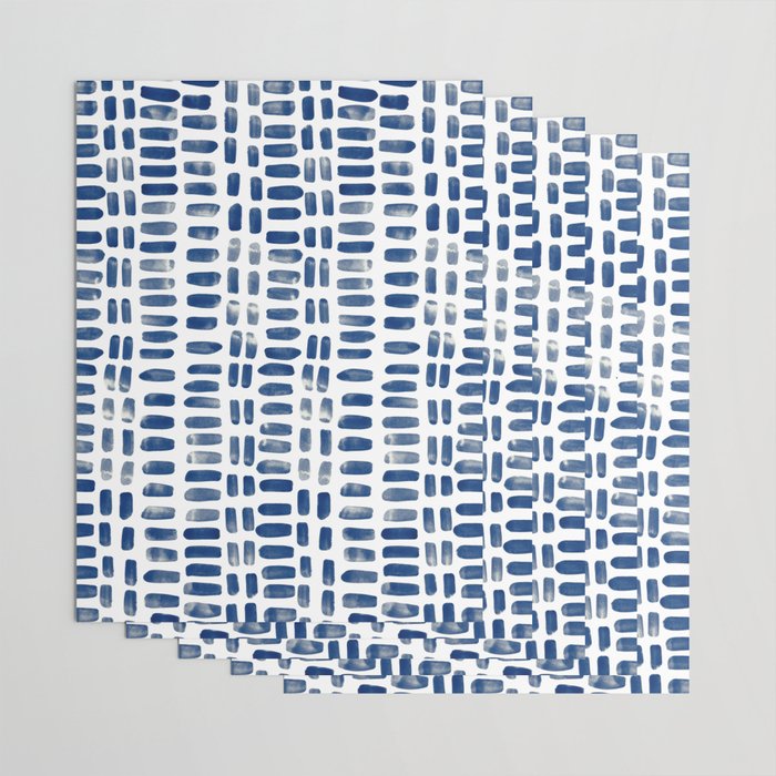 Abstract rectangles - indigo Wrapping Paper Gallery Image 3