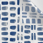 Abstract rectangles - indigo Wall Tapestry Gallery Image 3