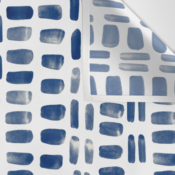 Abstract rectangles - indigo Wall Tapestry Gallery Image 3