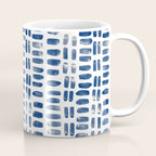 Abstract rectangles - indigo Coffee Mug Gallery Image 1