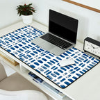 Abstract rectangles - indigo Desk Mat Gallery Image 2