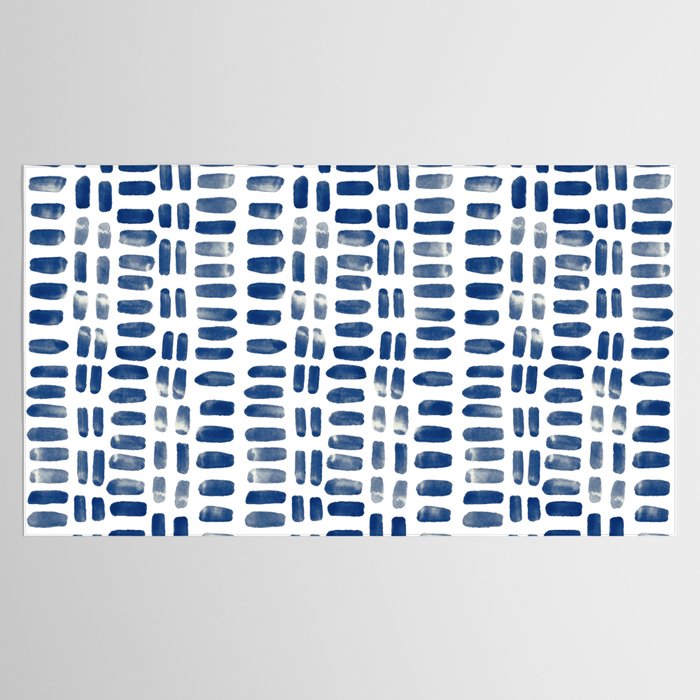 Abstract rectangles - indigo Tablecloth Gallery Image 2