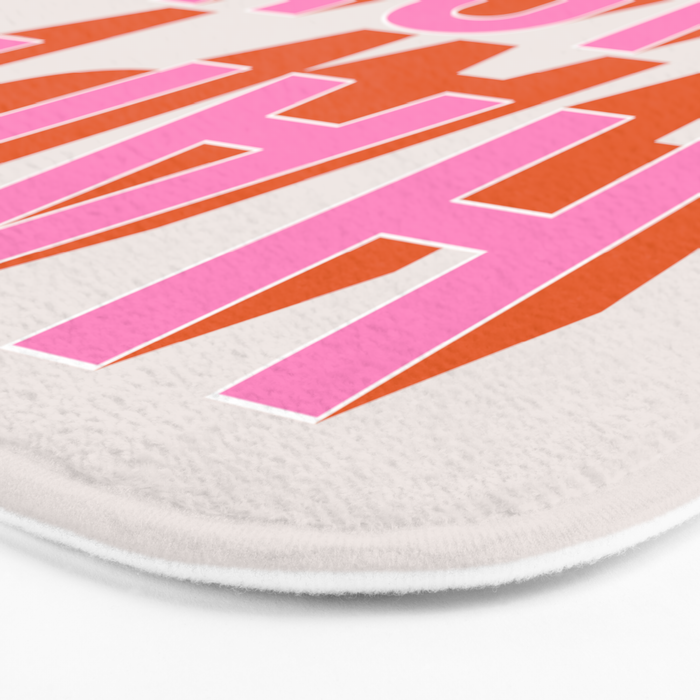 Happy Hour (Pink Orange) Bath Mat Gallery Image 3