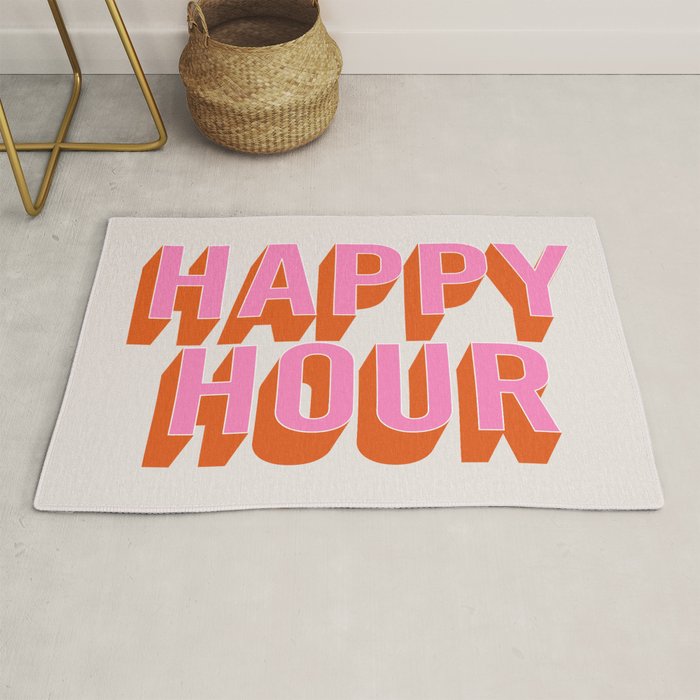 Happy Hour (Pink Orange) Rug Gallery Image 1