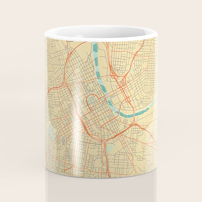 Nashville Map Retro Coffee Mug Gallery Image 4