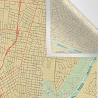 Nashville Map Retro Wall Tapestry Gallery Image 3