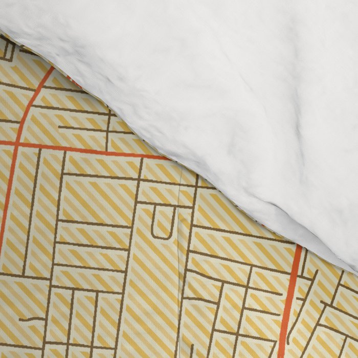 Nashville Map Retro Comforter Gallery Image 4