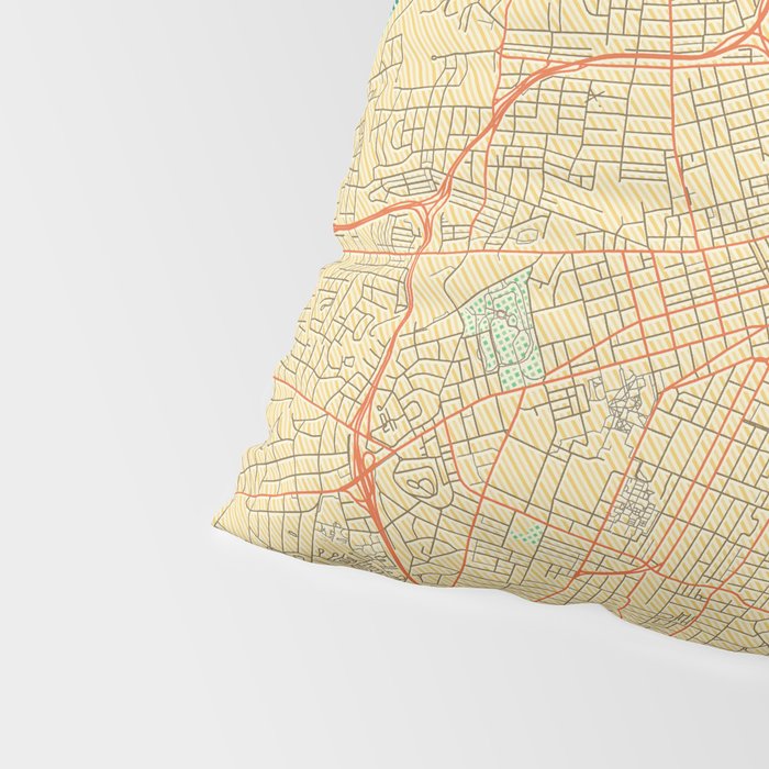 Nashville Map Retro Pillow Sham Gallery Image 4