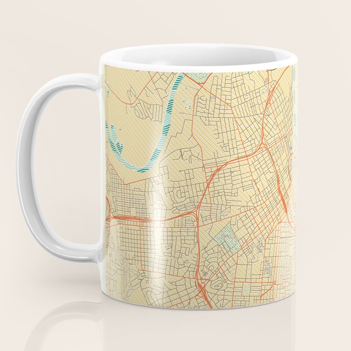 Nashville Map Retro Coffee Mug Gallery Image 3