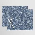 Blue indigo paisley Placemat Gallery Image 1