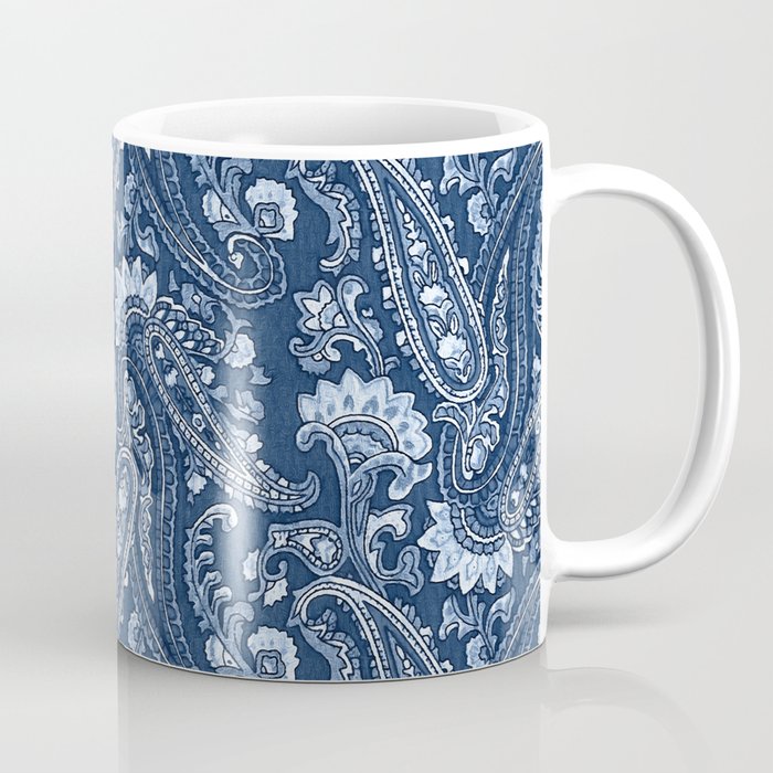 Blue indigo paisley Coffee Mug Gallery Image 1