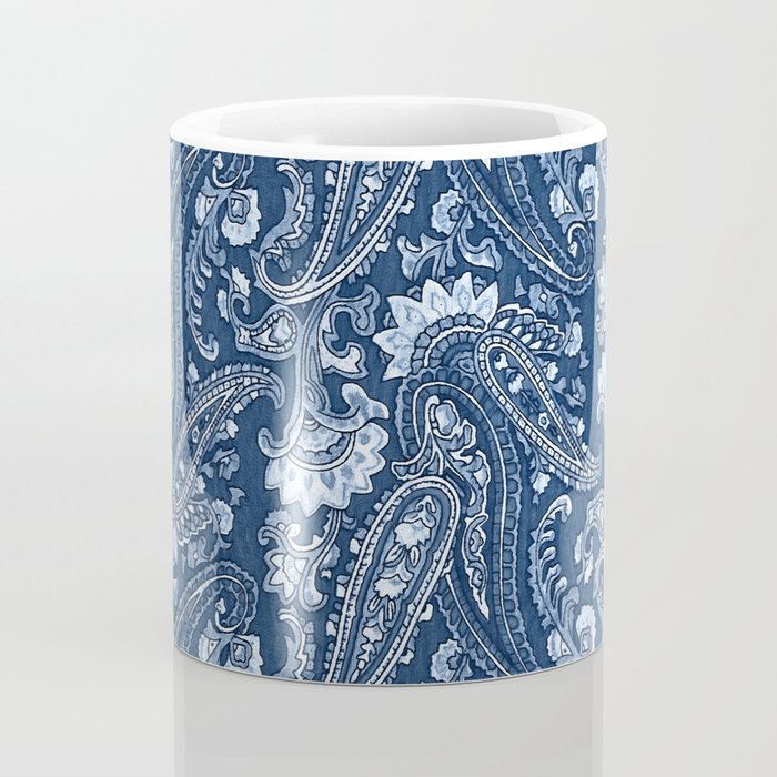 Blue indigo paisley Coffee Mug Gallery Image 4