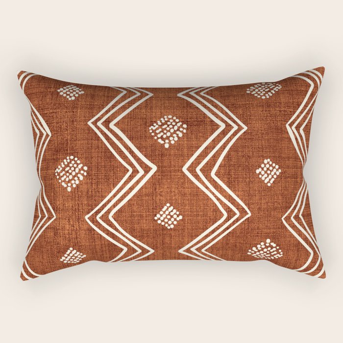 Village in Rust Rectangular Pillow Gallery Image 1