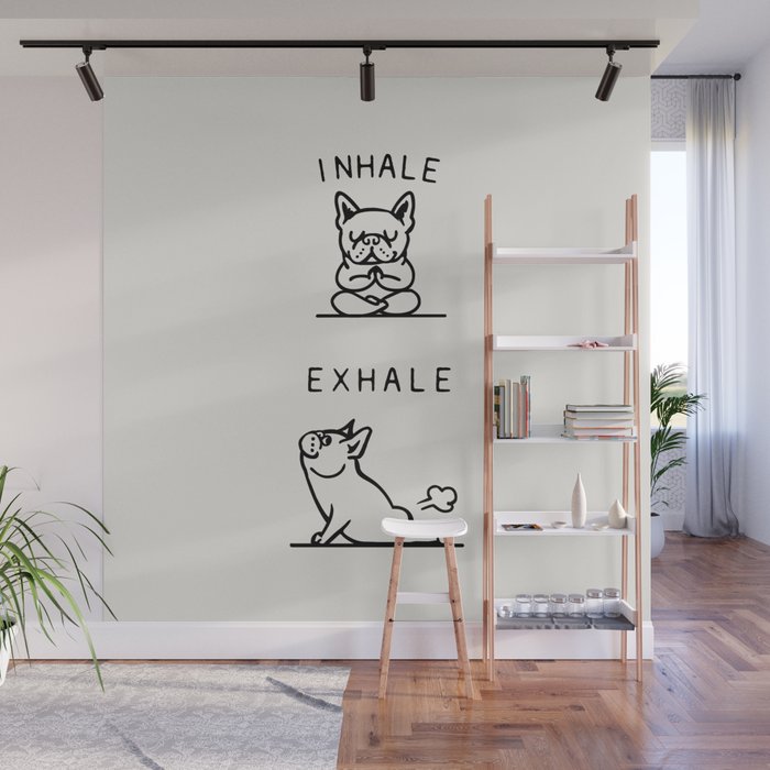 Inhale Exhale Frenchie Wall Mural Gallery Image 1