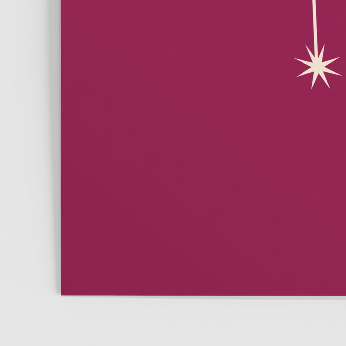 Gemini Zodiac Star Constellation Line Art Magenta Pink Poster Gallery Image 3