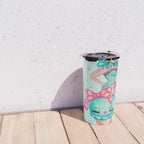 Candy Blue Ice Cream Pin Up Doll Travel Mug Gallery Image 4