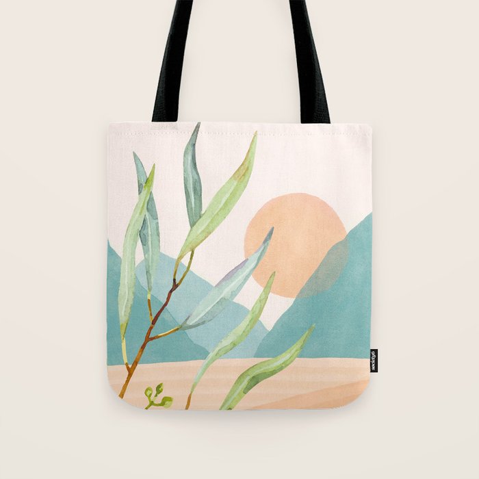 Setting Sun over the Sea 1 Tote Bag Gallery Image 1