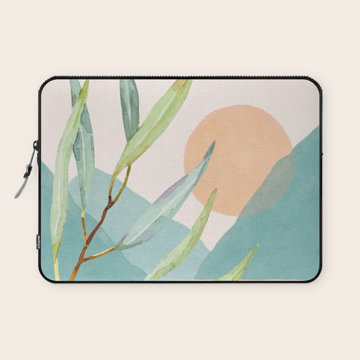 Setting Sun over the Sea 1 Laptop Sleeve Gallery Image 1
