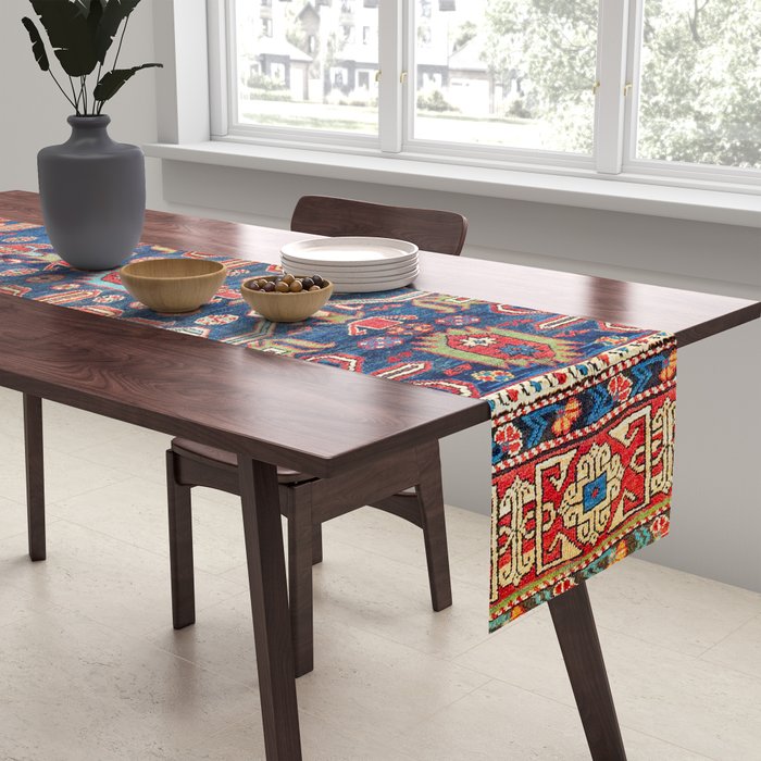 Perepedil Shirvan East Caucasus Rug Print Table Runner Gallery Image 2