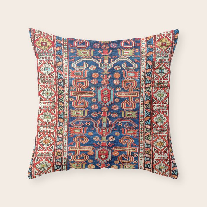 Perepedil Shirvan East Caucasus Rug Print Throw Pillow Gallery Image 1
