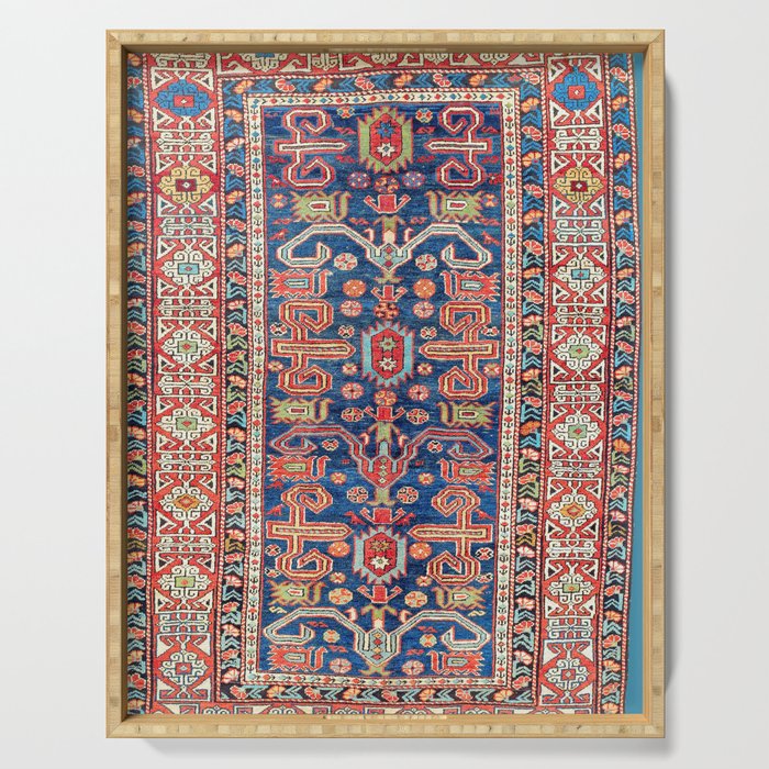 Perepedil Shirvan East Caucasus Rug Print Serving Tray Gallery Image 1