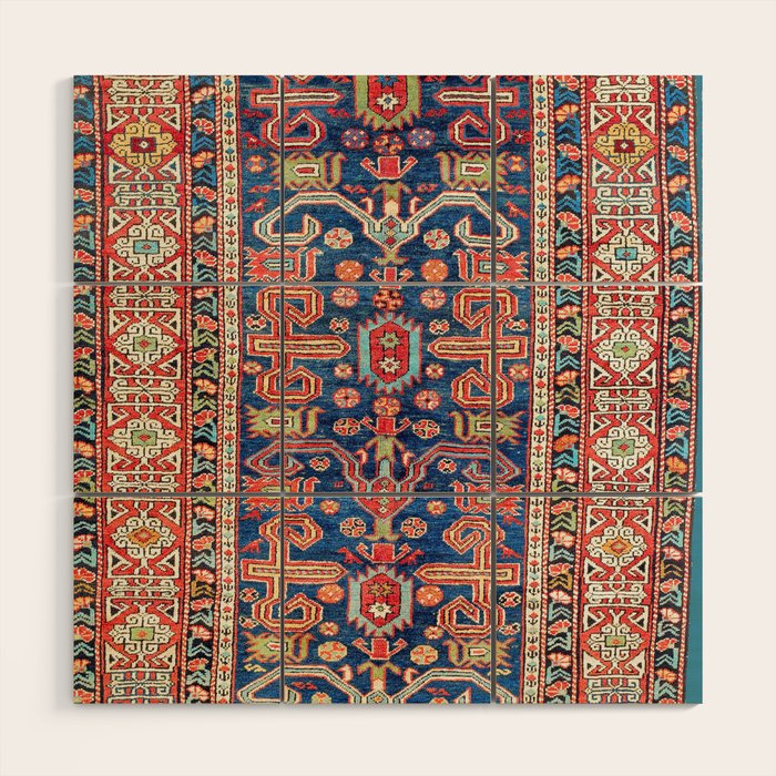 Perepedil Shirvan East Caucasus Rug Print Wood Wall Art Gallery Image 1