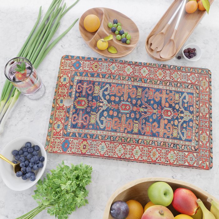 Perepedil Shirvan East Caucasus Rug Print Cutting Board Gallery Image 2