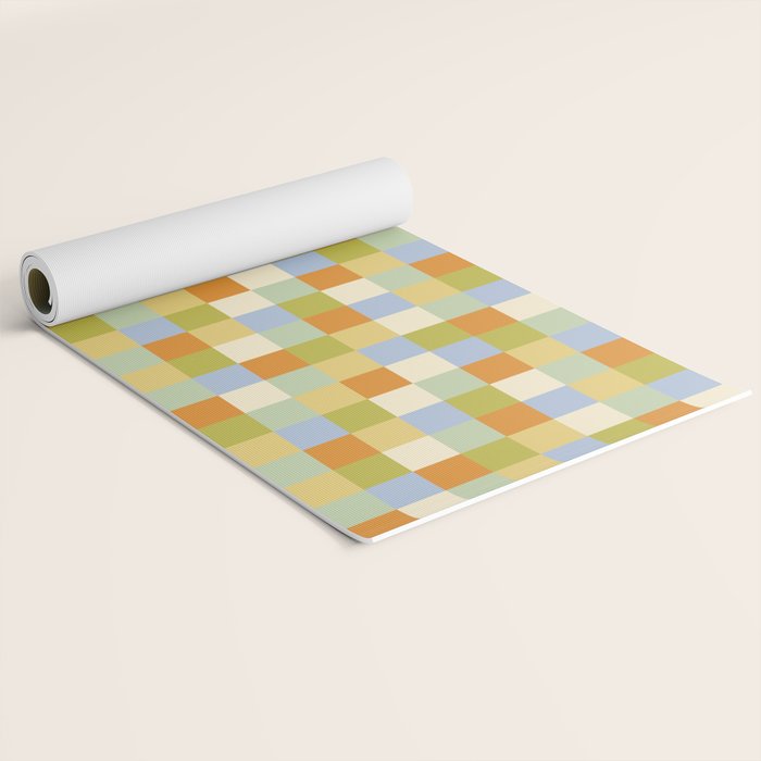 Bold Retro Checks Pattern - Small XXXVI Yoga Mat Gallery Image 2