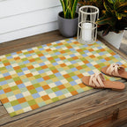 Bold Retro Checks Pattern - Small XXXVI Outdoor Rug Gallery Image 2