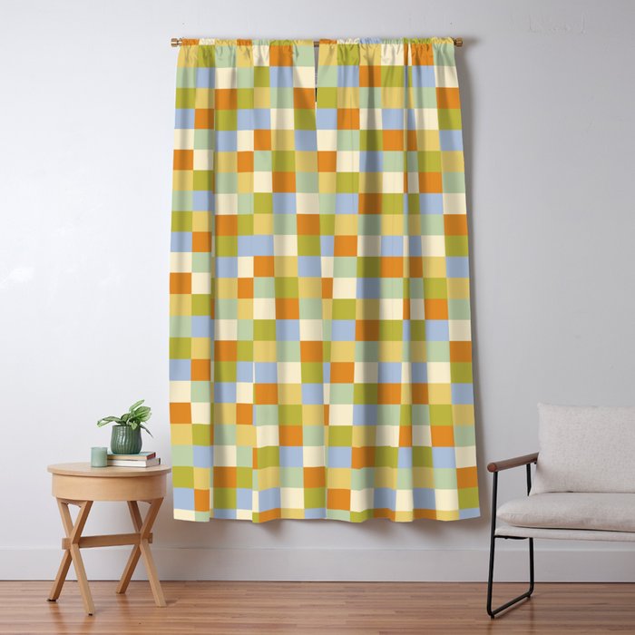 Bold Retro Checks Pattern - Small XXXVI Window Curtain Gallery Image 1