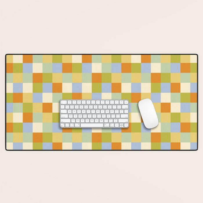 Bold Retro Checks Pattern - Small XXXVI Desk Mat Gallery Image 1