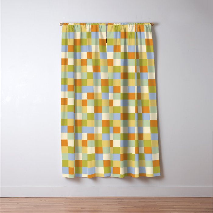 Bold Retro Checks Pattern - Small XXXVI Window Curtain Gallery Image 3