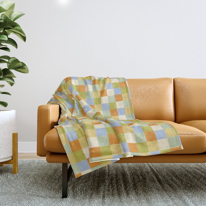 Bold Retro Checks Pattern - Small XXXVI Throw Blanket Gallery Image 1
