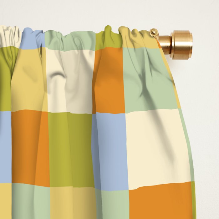 Bold Retro Checks Pattern - Small XXXVI Window Curtain Gallery Image 2
