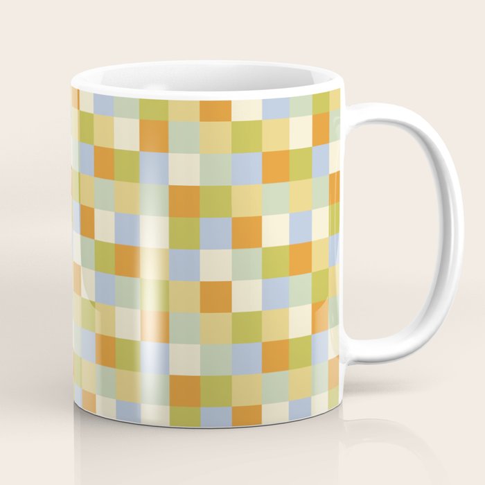Bold Retro Checks Pattern - Small XXXVI Coffee Mug Gallery Image 1