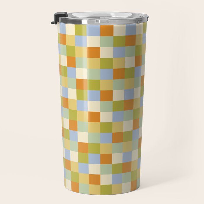 Bold Retro Checks Pattern - Small XXXVI Travel Mug Gallery Image 3