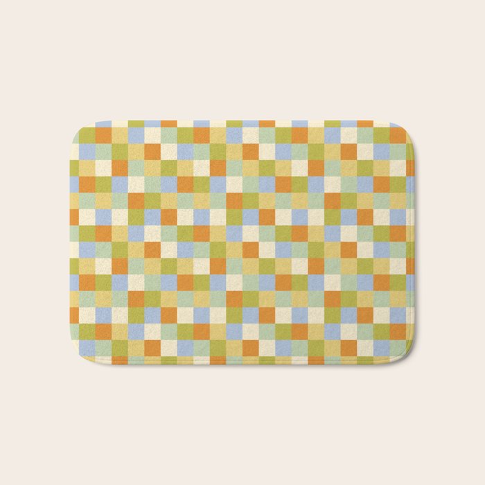 Bold Retro Checks Pattern - Small XXXVI Bath Mat Gallery Image 1